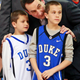Coach K’s grandson Mike Savarino (l.) has grown quite a bit since this 2009 photo, but not much.